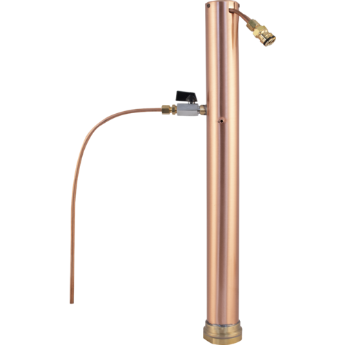 KegLand AlcoEngine Copper Reflux Still Top w/ Garden Hose Quick Disconnect (QD)