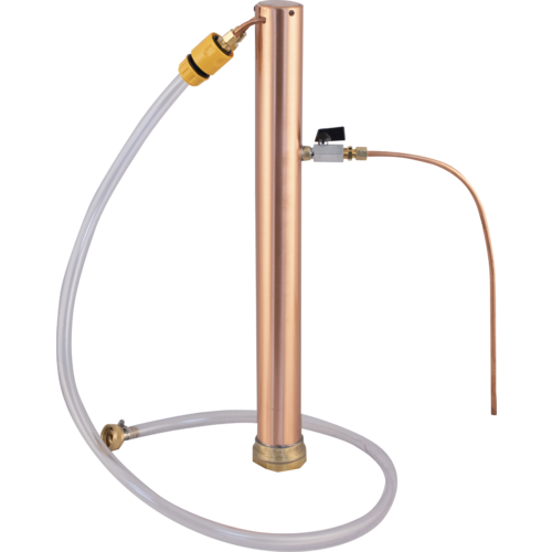 KegLand AlcoEngine Copper Reflux Still Top w/ Garden Hose Quick Disconnect (QD)