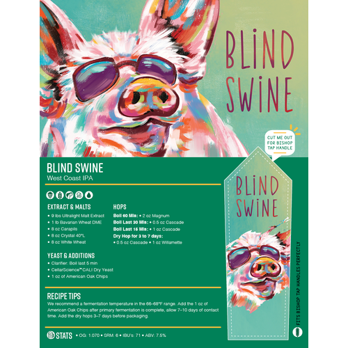 Blind Swine West Coast IPA - Brewmaster Extract Beer Brewing Kit