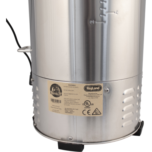 KegLand BrewZilla All Grain Brewing System | Gen 4 | Integrated Pump | Includes Wort Chiller | Wifi | Bluetooth| RAPT | 35L | 9.25G | 110V