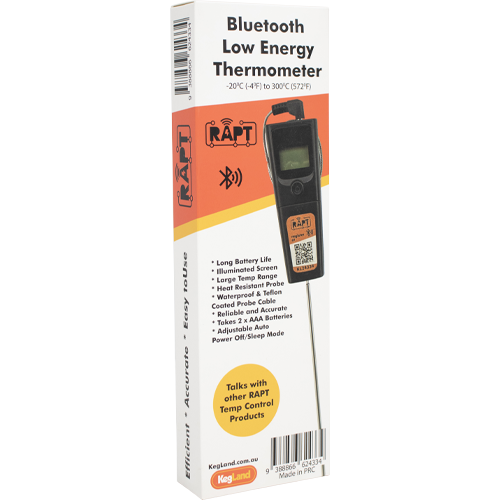 KegLand RAPT Bluetooth Thermometer | BrewZilla Gen 4 | RAPT Portal Compatible | Backlit Digital Display