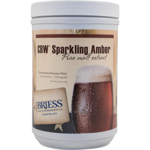 Briess | CBW® Sparkling Amber | Concentrated Brewers Wort | Liquid Malt Extract | LME | 11 SRM