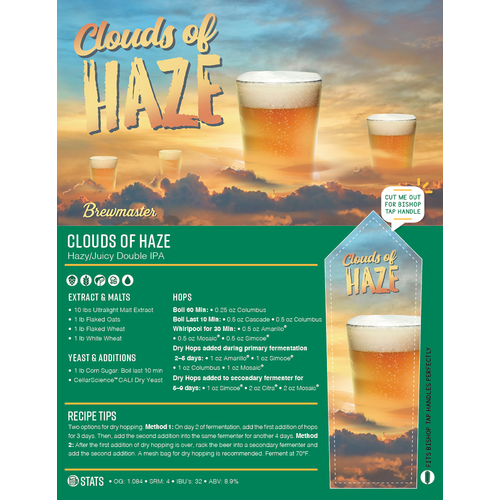 Clouds of Haze Hazy/Juicy Double IPA - Brewmaster Extract Beer Brewing Kit