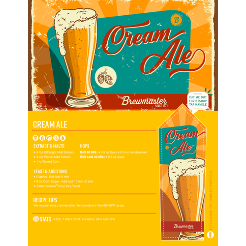 Cream Ale - Brewmaster Extract Beer Brewing Kit