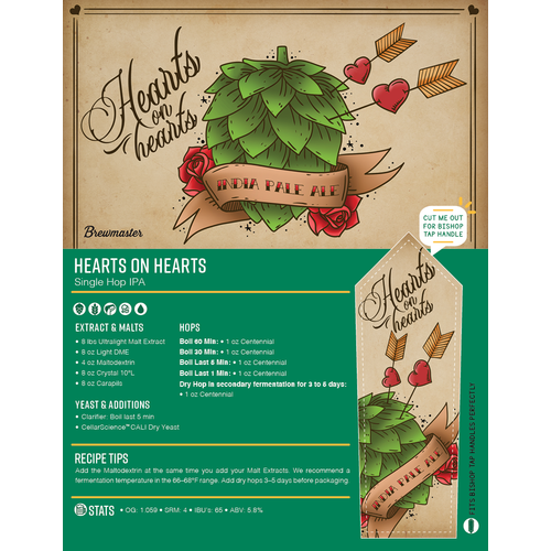 Hearts on Hearts IPA - Brewmaster Extract Beer Brewing Kit