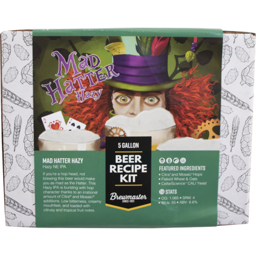 Mad Hatter Hazy New England IPA - Brewmaster Extract Beer Brewing Kit