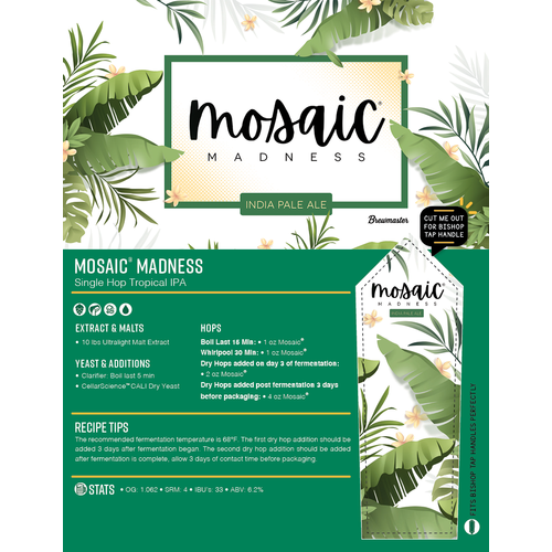 Mosaic® Madness IPA - Brewmaster Extract Beer Brewing Kit