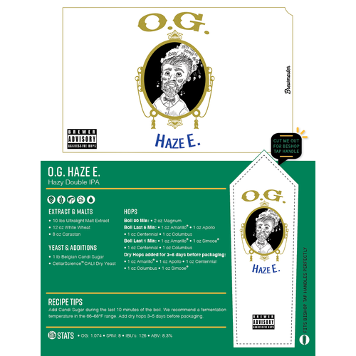 O.G. Haze E. Hazy Double IPA - Brewmaster Extract Beer Brewing Kit