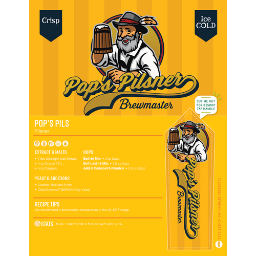 Pop's Pilsner - Brewmaster Extract Beer Brewing Kit