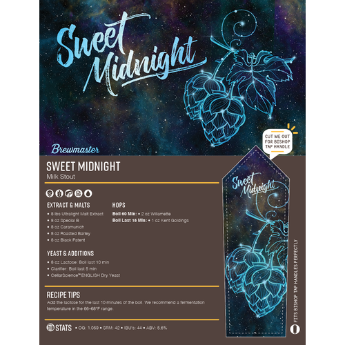 Sweet Midnight Milk Stout - Brewmaster Extract Beer Brewing Kit